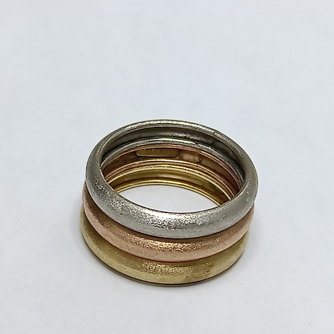 K1 4,30 GRMS 14 K ESPECIFICACIONES COMPLEMENTARIAS ALIANZA DE TRES ARGOLLAR DE O (SEMINUEVO)