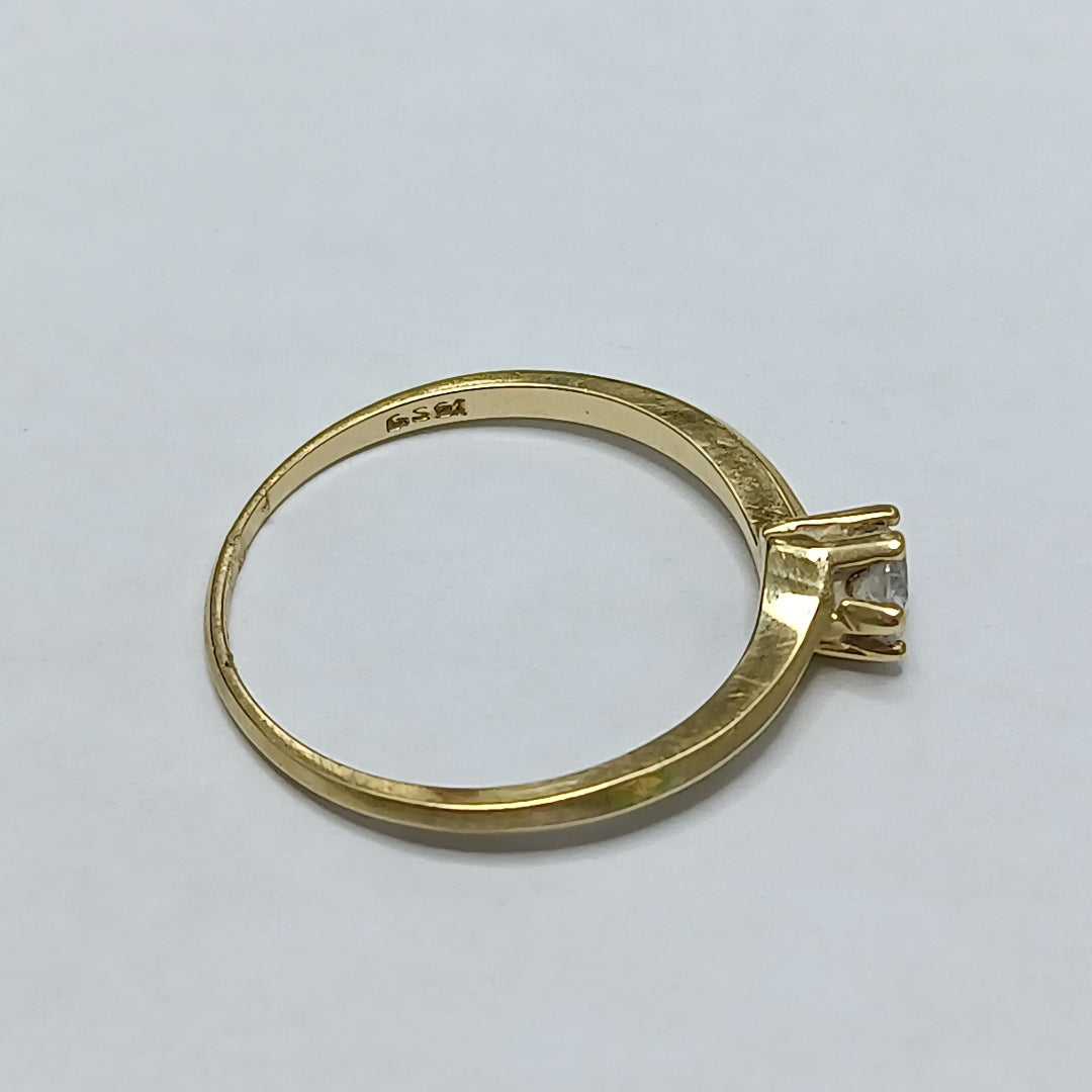 K1 1,70 GRMS 14 K ESPECIFICACIONES COMPLEMENTARIAS ANILLITO ORO DE 14 K CON CIRC (SEMINUEVO)
