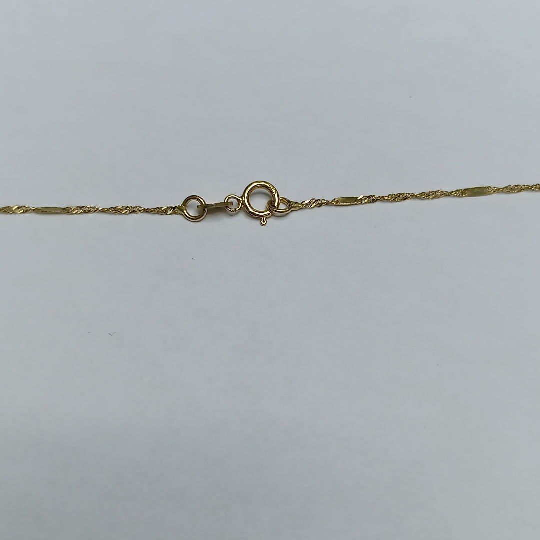 K1 1,00 GRMS 14 K ESPECIFICACIONES COMPLEMENTARIAS CADENA DE ORO TEJIDO ESPECIAL (SEMINUEVO)