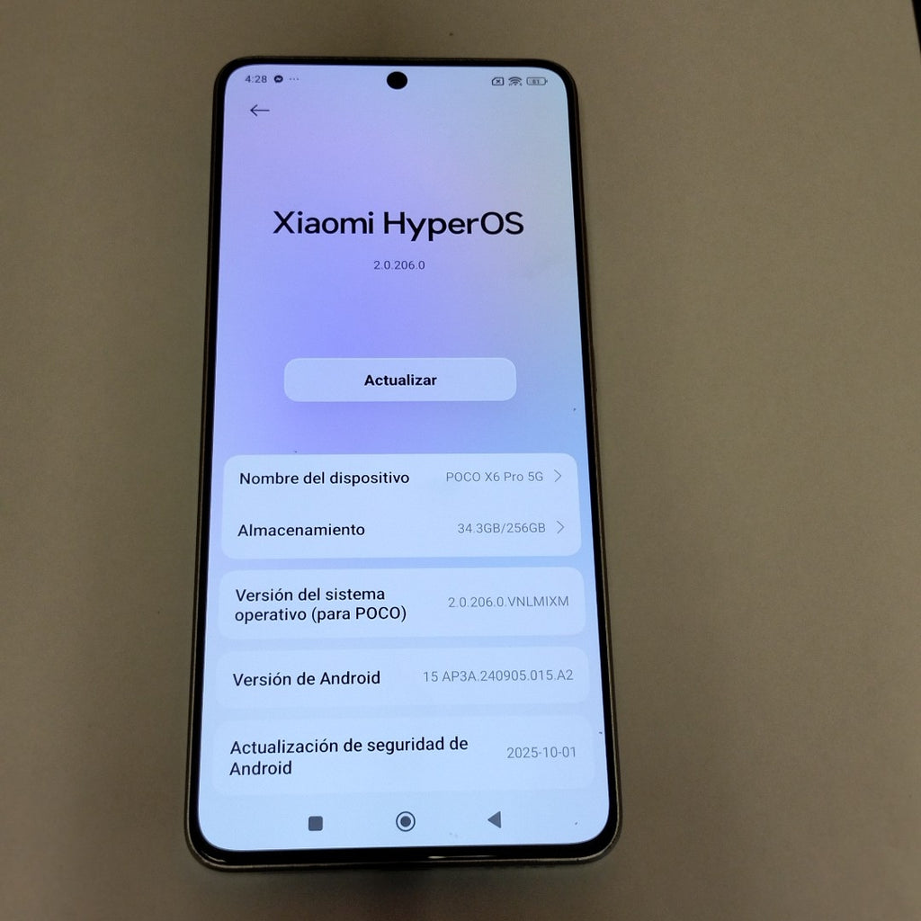 CELULAR XIAOMI POCO X6 PRO 2311DRK48G (2024) 256 GB 8 GB RAM (SEMINUEVO)