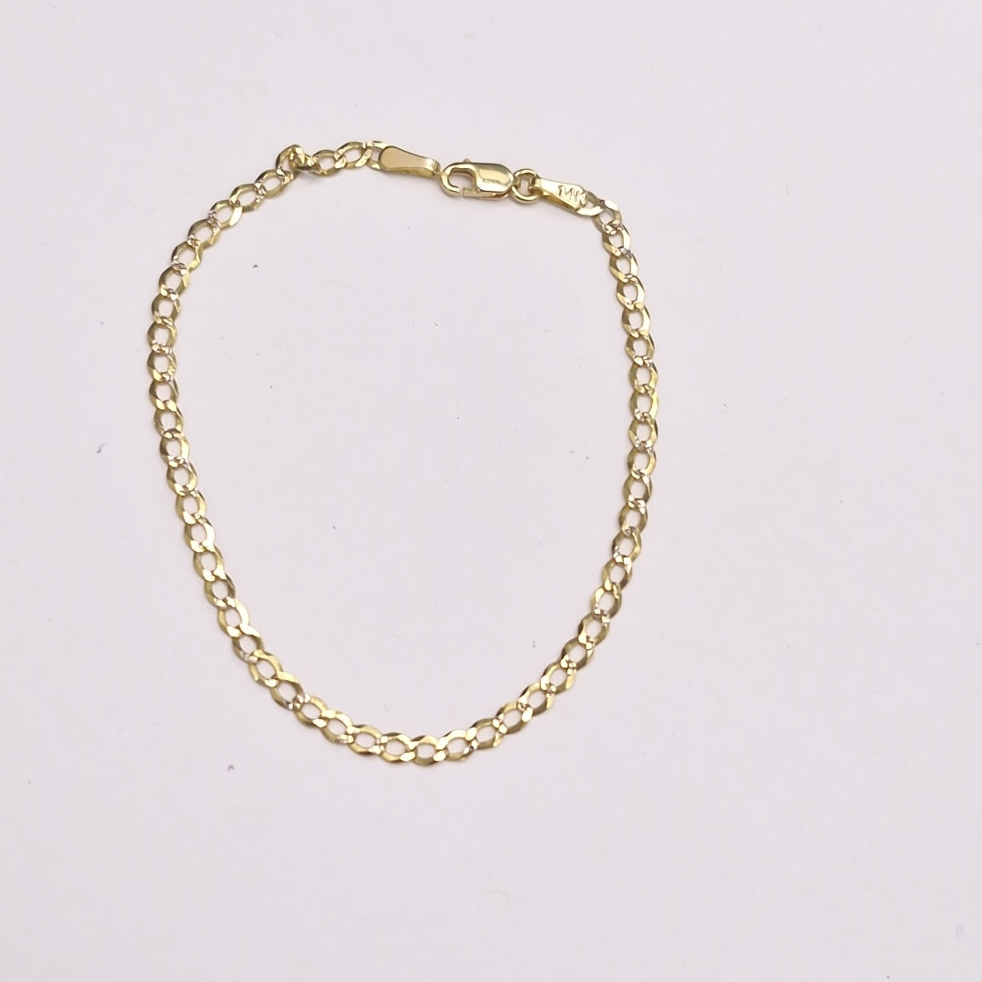 PULSERA BARBADA RODIO 1.9G 18 CM (NUEVO)