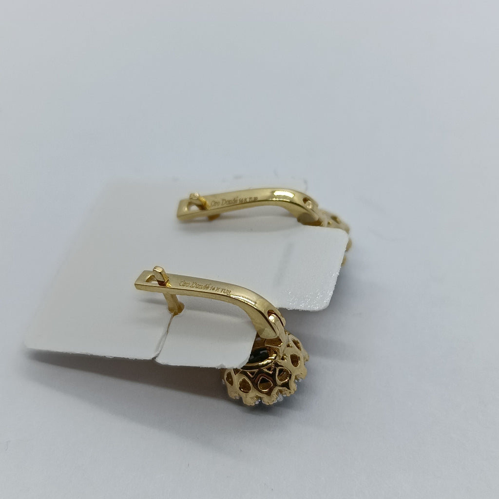 BROQUELES ORO 14K 3.8 (NUEVO)