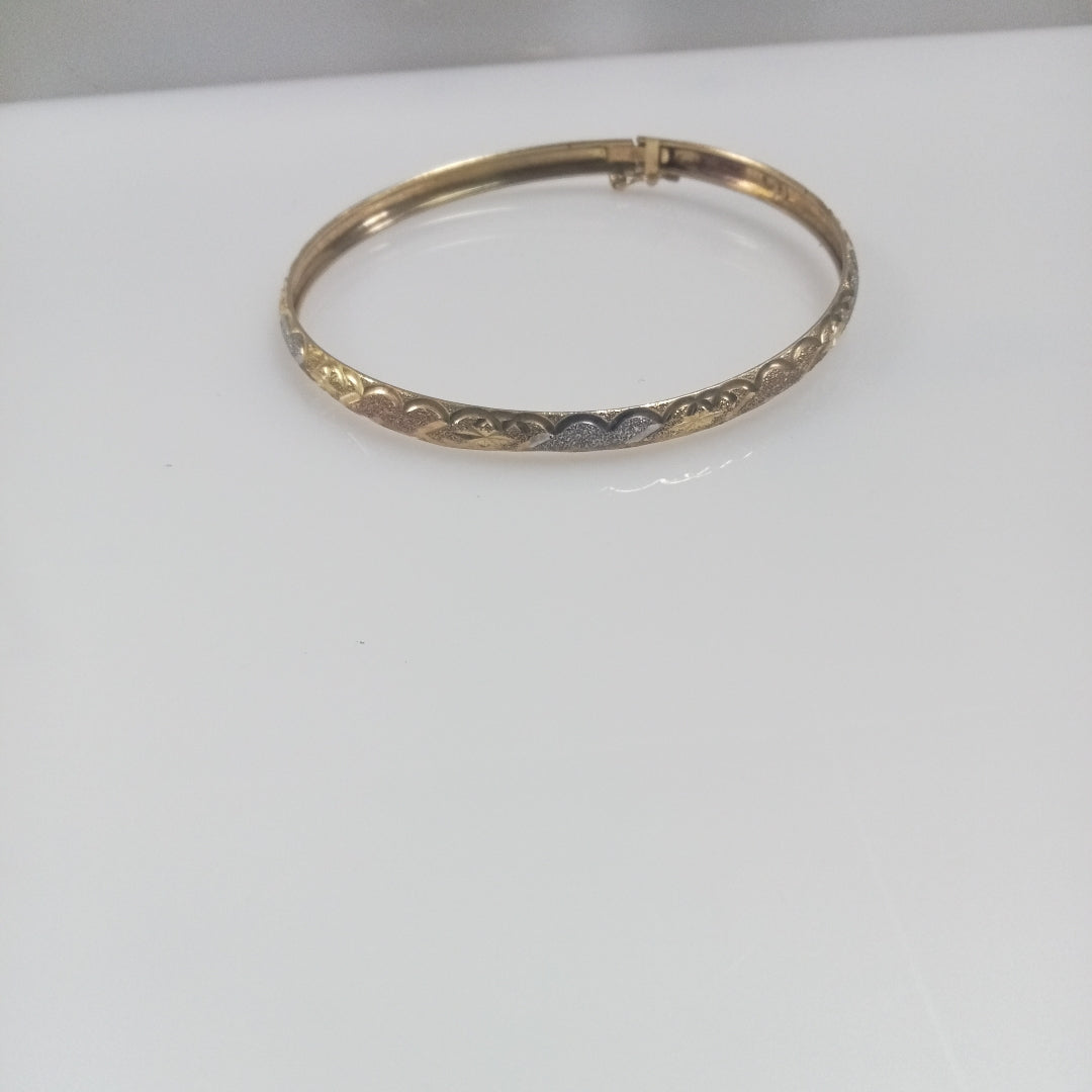 PULSERA RIGIDA. ORO COMBINADO. 14 K 7.3 GRMS (SEMINUEVO)