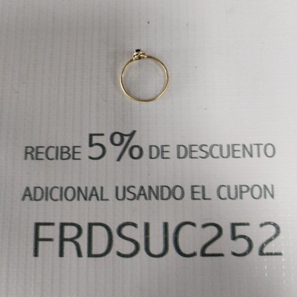 K1 1,10 GRMS 14 K ESPECIFICACIONES COMPLEMENTARIAS ANILLITO CON CIRCONIAS Y PIED (SEMINUEVO)