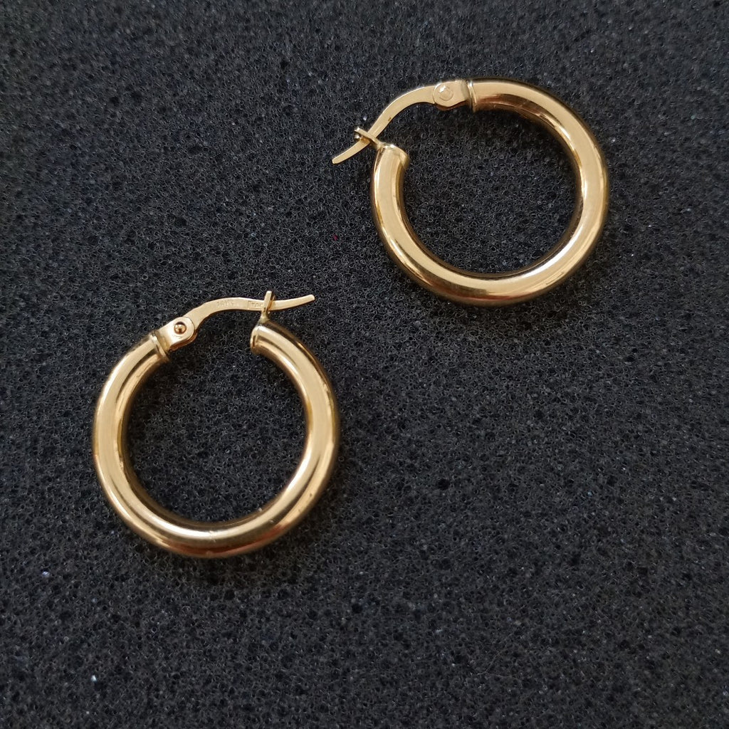 10419ARR00000B3111 FRD23 ARRACADA INFLADA LISA ORO 14K 1.8GRS (NUEVO)