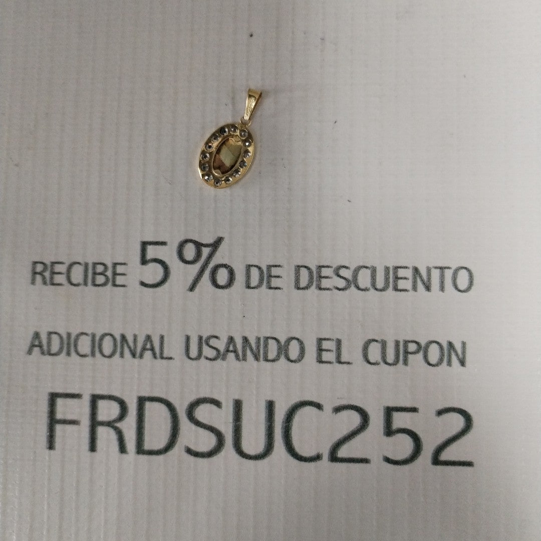 K1 0,80 GRMS 10 K ESPECIFICACIONES COMPLEMENTARIAS MEDALLA DE BAUTISMO CON CIRCON (SEMINUEVO)
