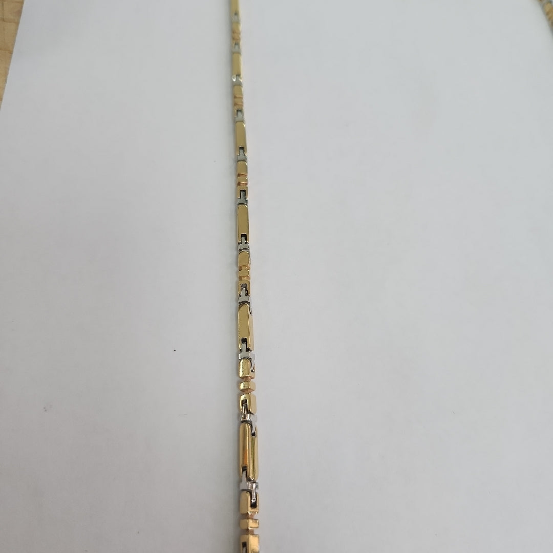 CADENA ORO, ORO BLANCO 14 K 34 GRMS (SEMINUEVO)