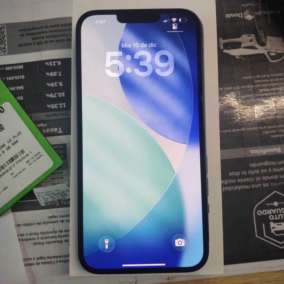 CELULAR APPLE IPHONE 14 PLUS A2885 256 GB 6 GB RAM (SEMINUEVO)