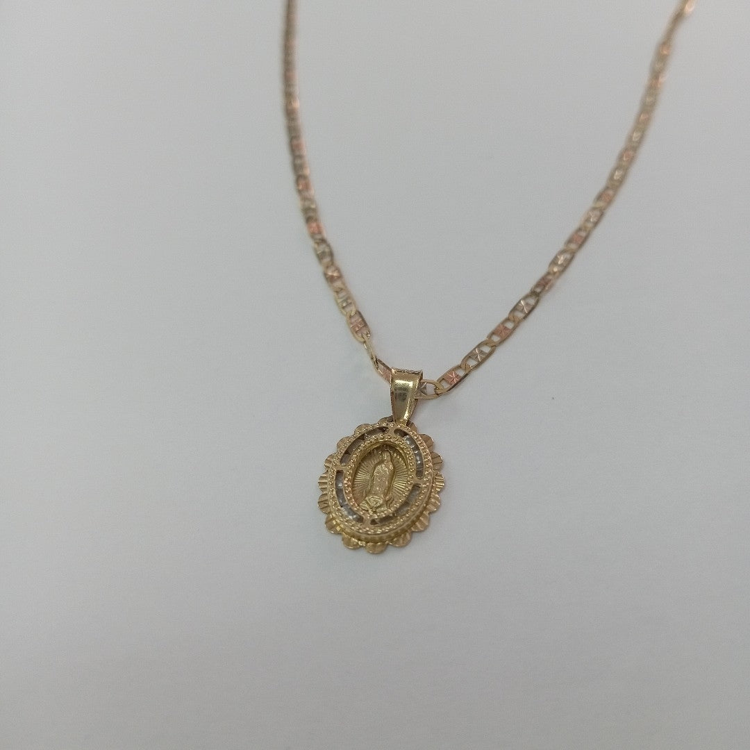 CADENA, MEDALLA RELIGIOSA ORO 10 K 2 GRMS (SEMINUEVO)