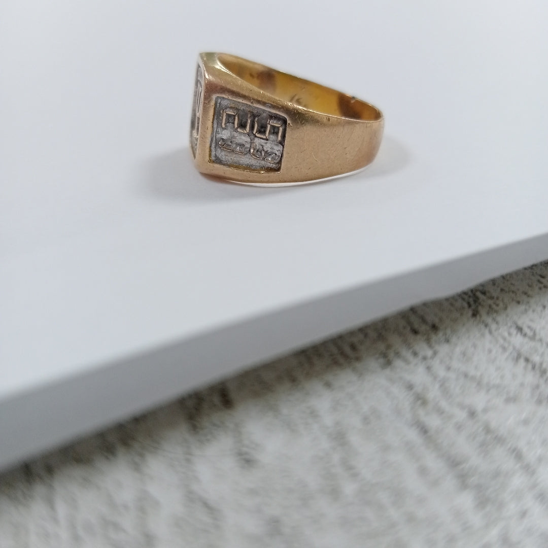 ANILLO DE GRADUACIÓN ORO 14 K 7.1 GRMS (SEMINUEVO)