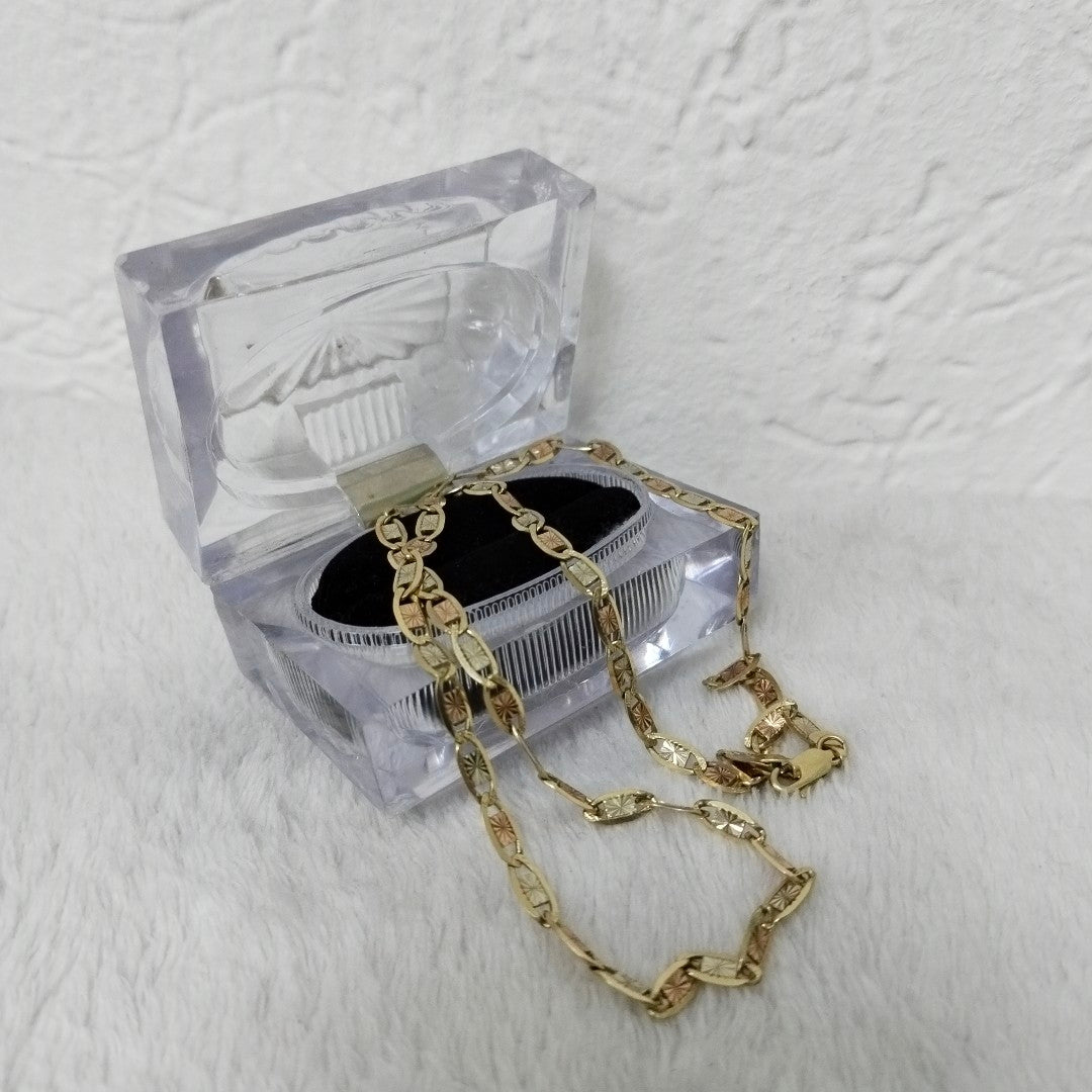 CADENA ORO COMBINADO 10 K 9.8 GRMS (SEMINUEVO)