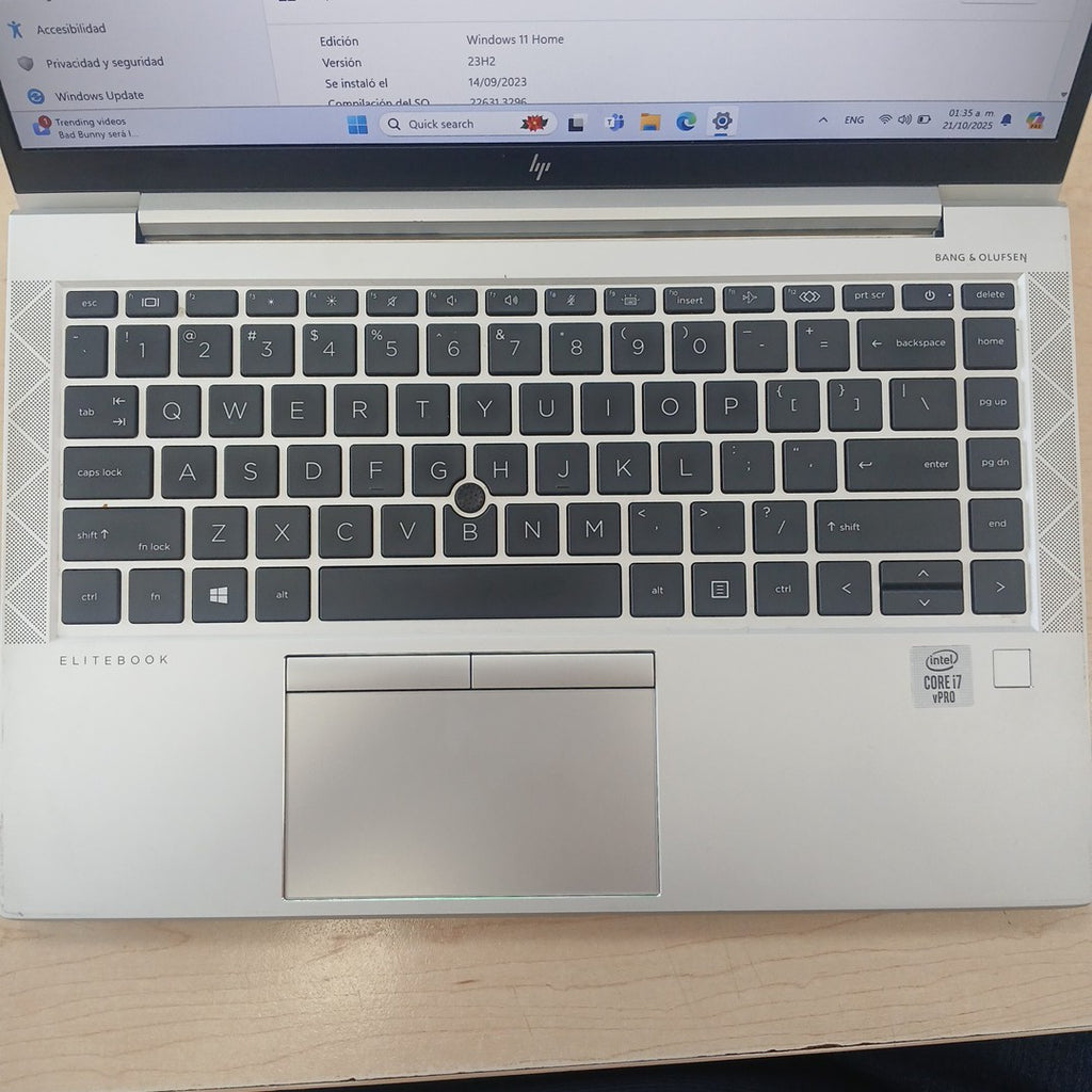 LAPTOP HP ELITEBOOK 840 G7 (2021) 256 GB SSD 16 GB RAM (SEMINUEVO)