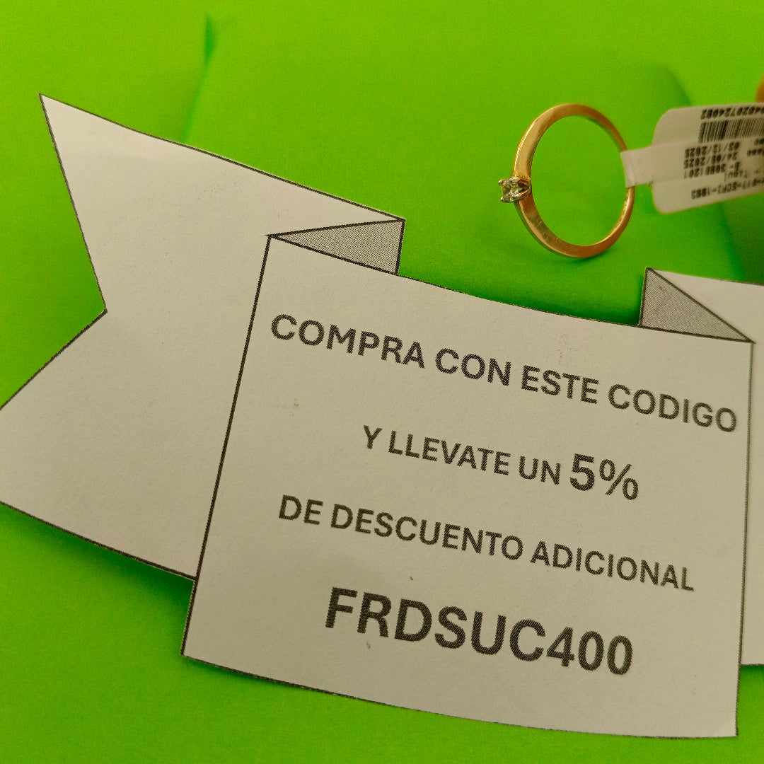 SOLITARIO ORO 14 K 1,40 GRMS (SEMINUEVO)