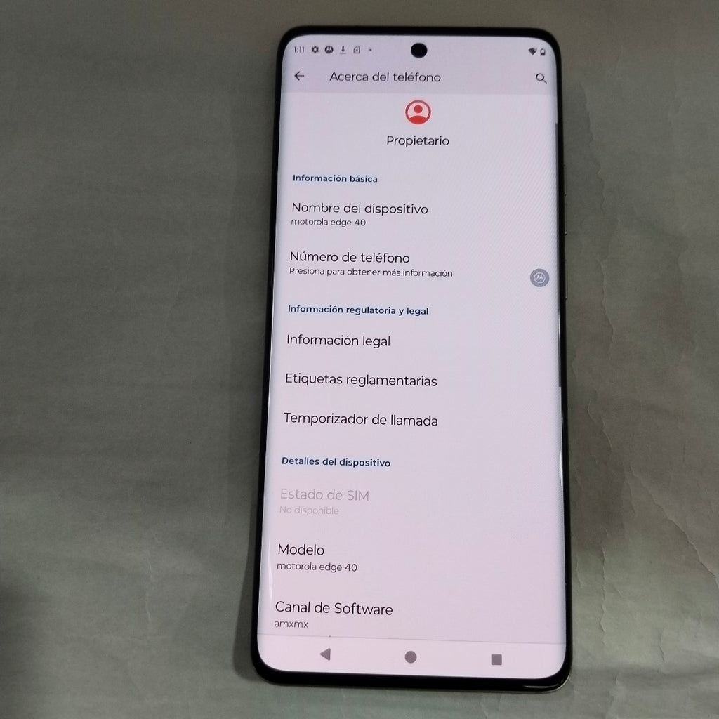 CELULAR MOTOROLA EDGE 40 XT2303-2 (2023) 256 GB 8 GB RAM (SEMINUEVO)