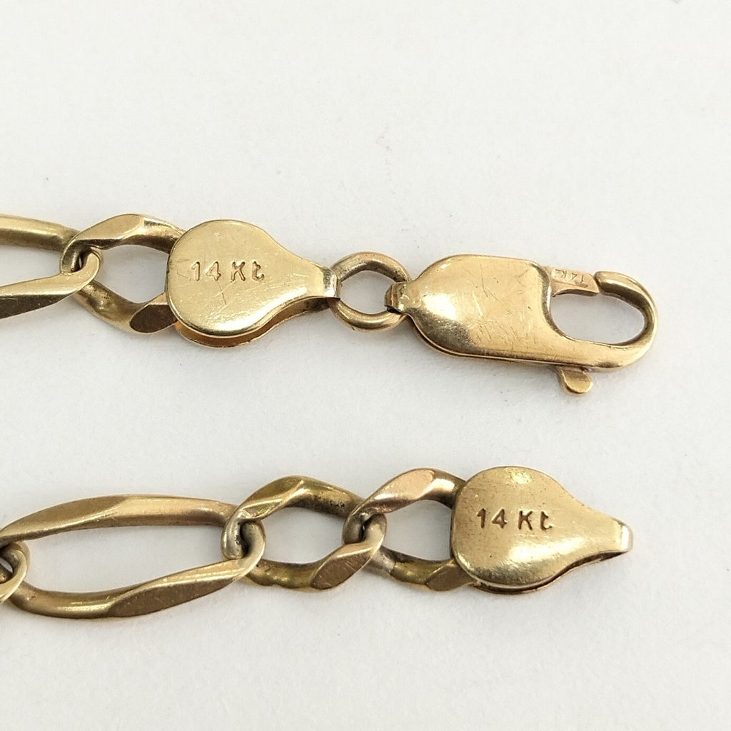 K1 9,90 GRMS 14 K ESPECIFICACIONES COMPLEMENTARIAS PULSERA DE ESLABONES (SEMINUEVO)