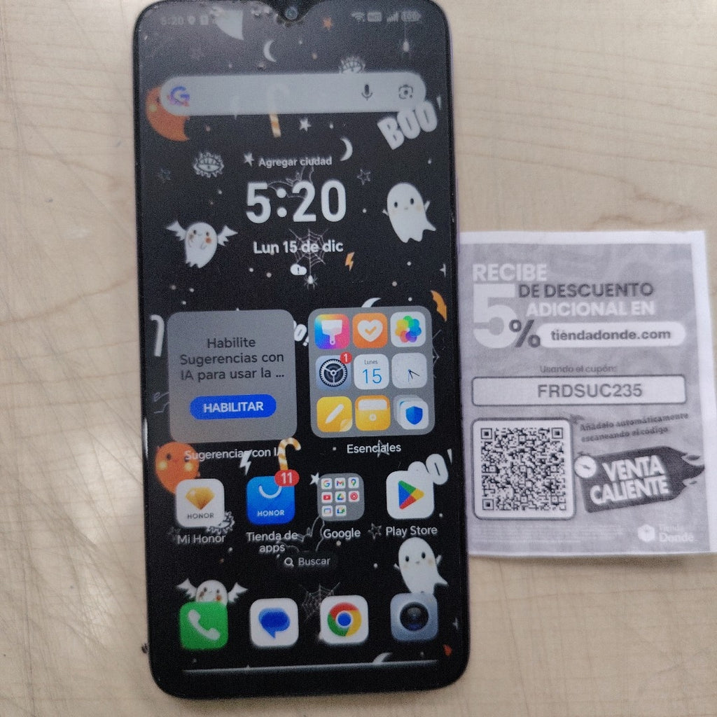 CELULAR HONOR X6A WDY-LX3 (2023) 128 GB 6 GB RAM (SEMINUEVO)