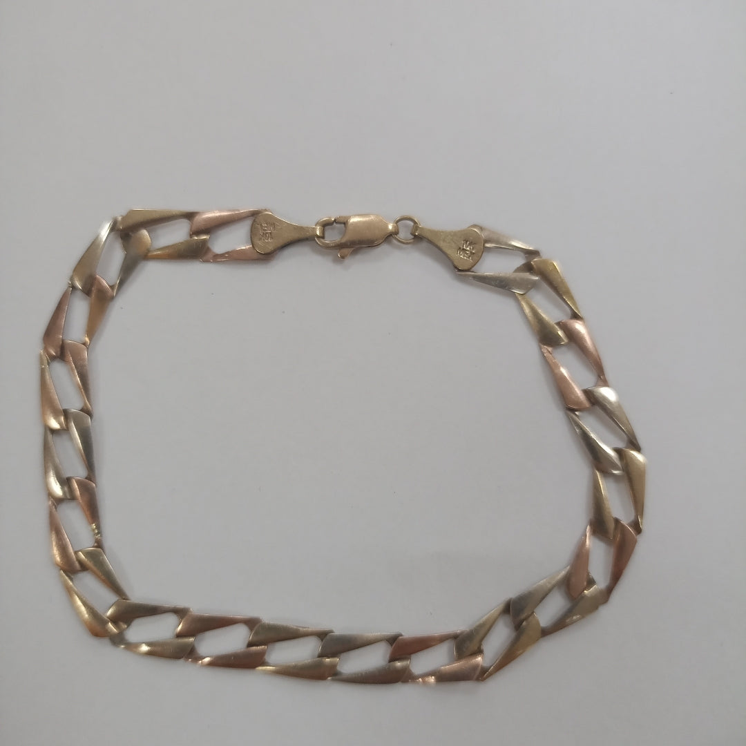 PULSERA ORO COMBINADO 10 K 5.8 GRMS (SEMINUEVO)