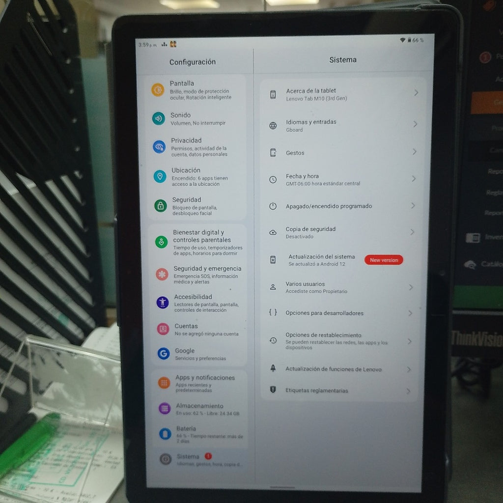 TABLETA LENOVO TAB M10 3 TB328FU 64 GB 4 GB RAM