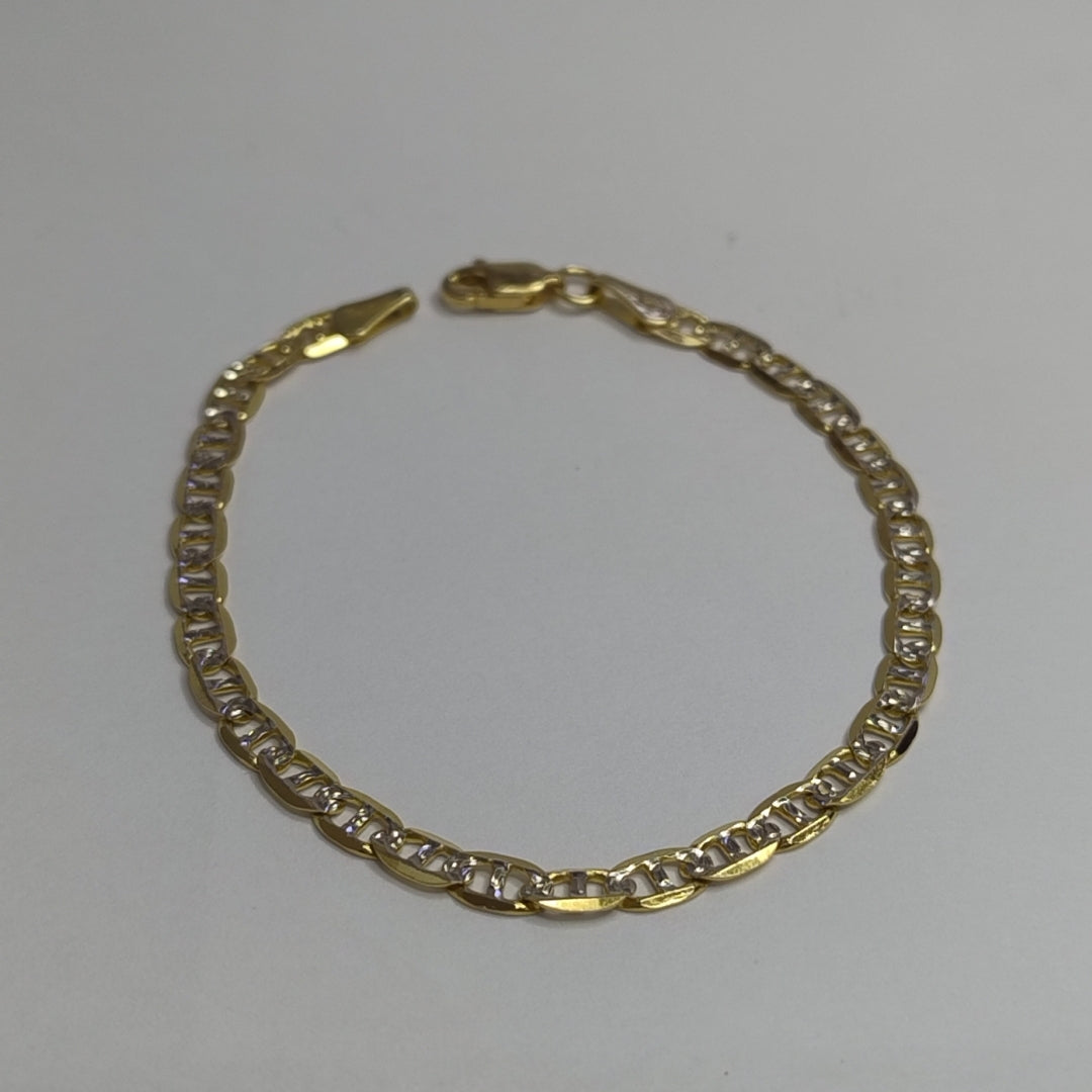 PULSERA TEJIDO MARINERO DIAMANTADO 4.5GR 18 CM (NUEVO)