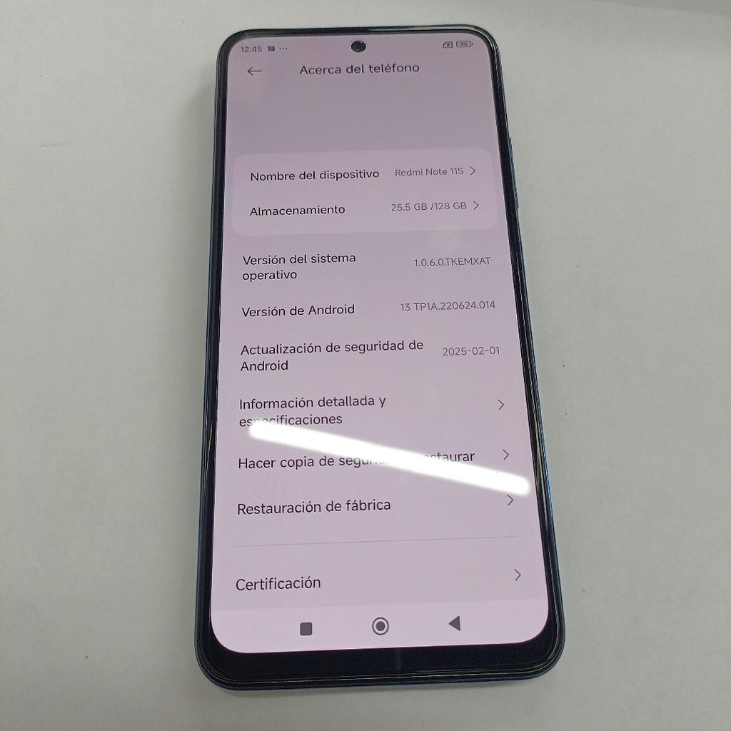 CELULAR XIAOMI REDMI NOTE 11S 2201117SL 128 GB 6 GB RAM (SEMINUEVO)