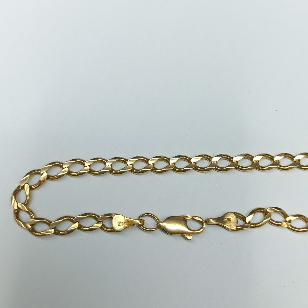 K1 7,20 GRMS 14 K ESPECIFICACIONES COMPLEMENTARIAS PULSERA TEJIDO CUBANO ORO DE (SEMINUEVO)
