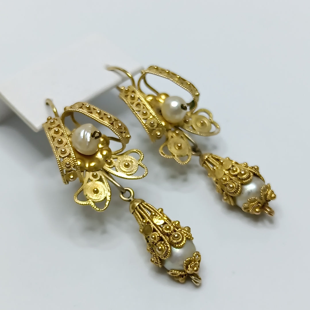 ARETES PAR ORO 10 K 10.7 GRMS (SEMINUEVO)