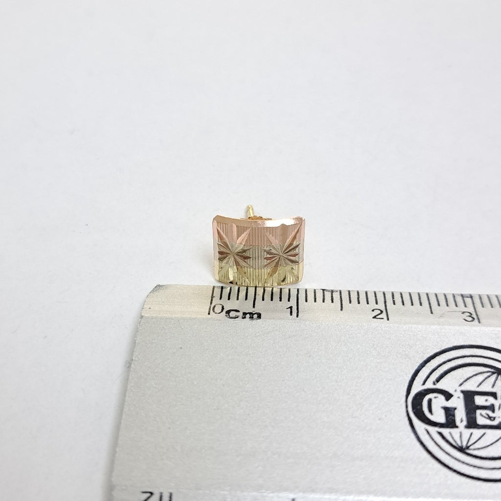 ARETES PAR ORO COMBINADO 14 K 2,10 GRMS (SEMINUEVO)