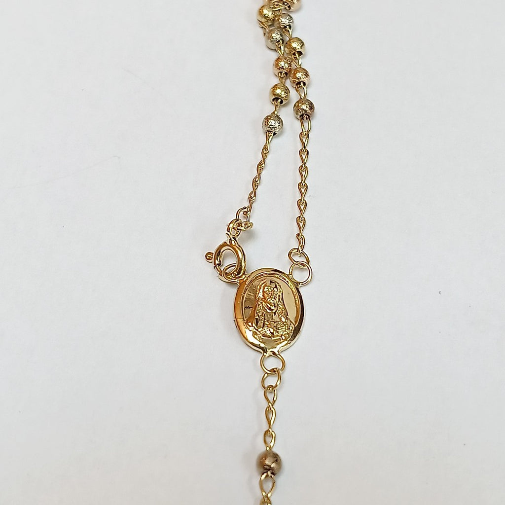 K1 7,40 GRMS 14 K ESPECIFICACIONES COMPLEMENTARIAS ROSARIO ESFERAS 3 TONOS (SEMINUEVO)