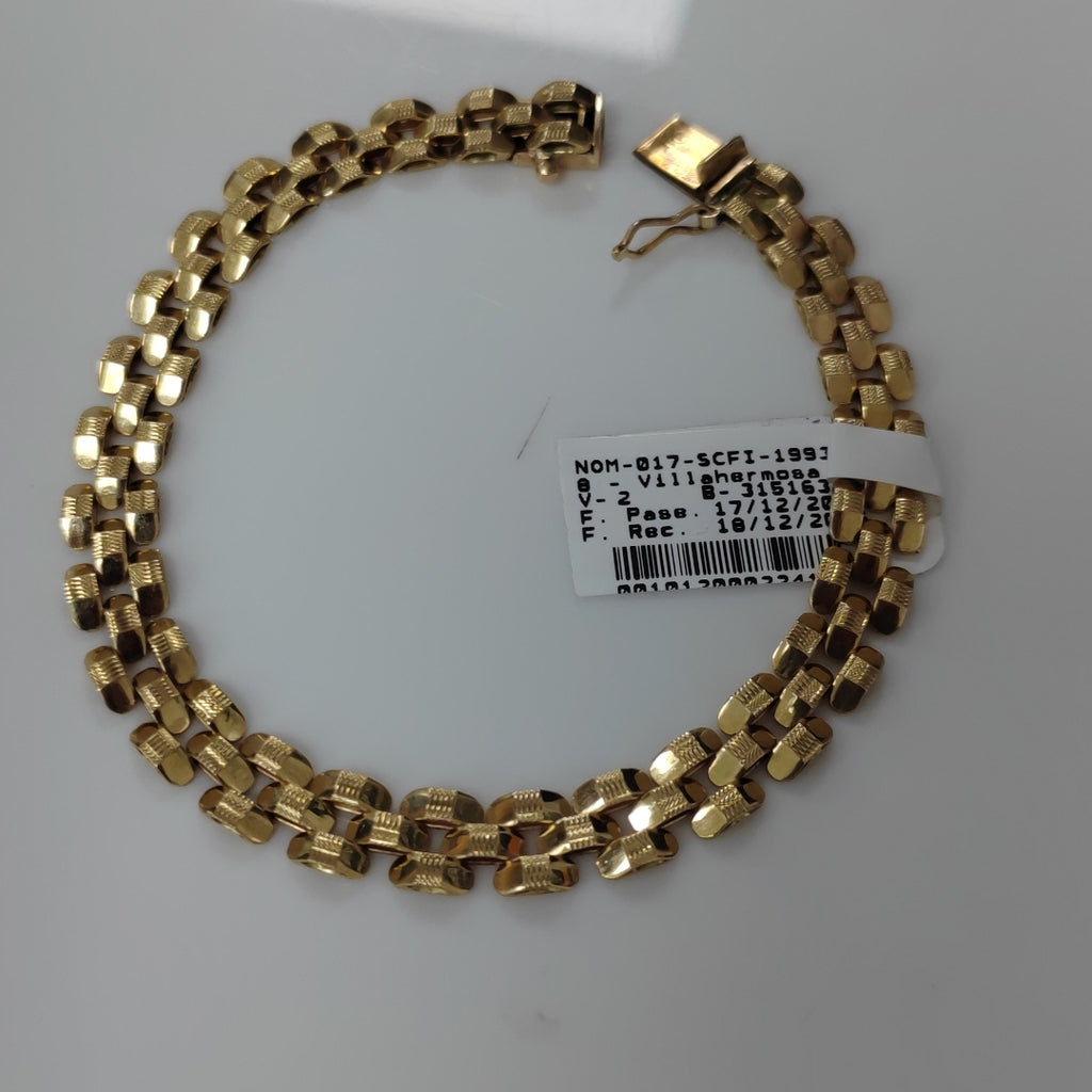 K1 12,20 GRMS 14 K ESPECIFICACIONES COMPLEMENTARIAS PULSERA TEJIDO ESPECIAL (SEMINUEVO)