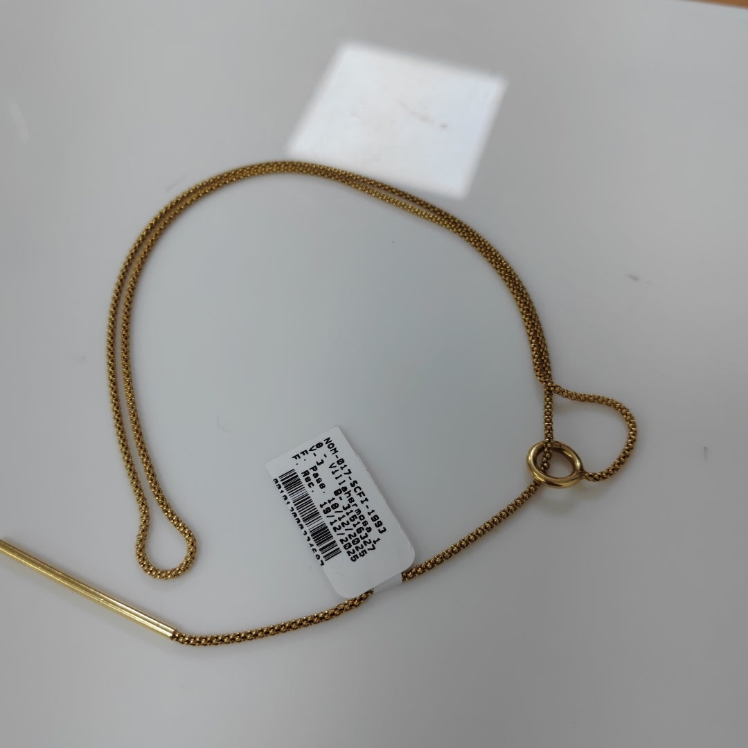 K1 6,40 GRMS 14 K ESPECIFICACIONES COMPLEMENTARIAS CADENA TEJIDO COLA DE RATON (SEMINUEVO)