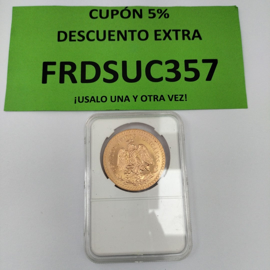 K1 41.6 GRMS 21 K IDENTIFICACIÓN MONEDA NOMINATIVA MONEDAS PESOS 50 PESOS (SEMINUEVO)