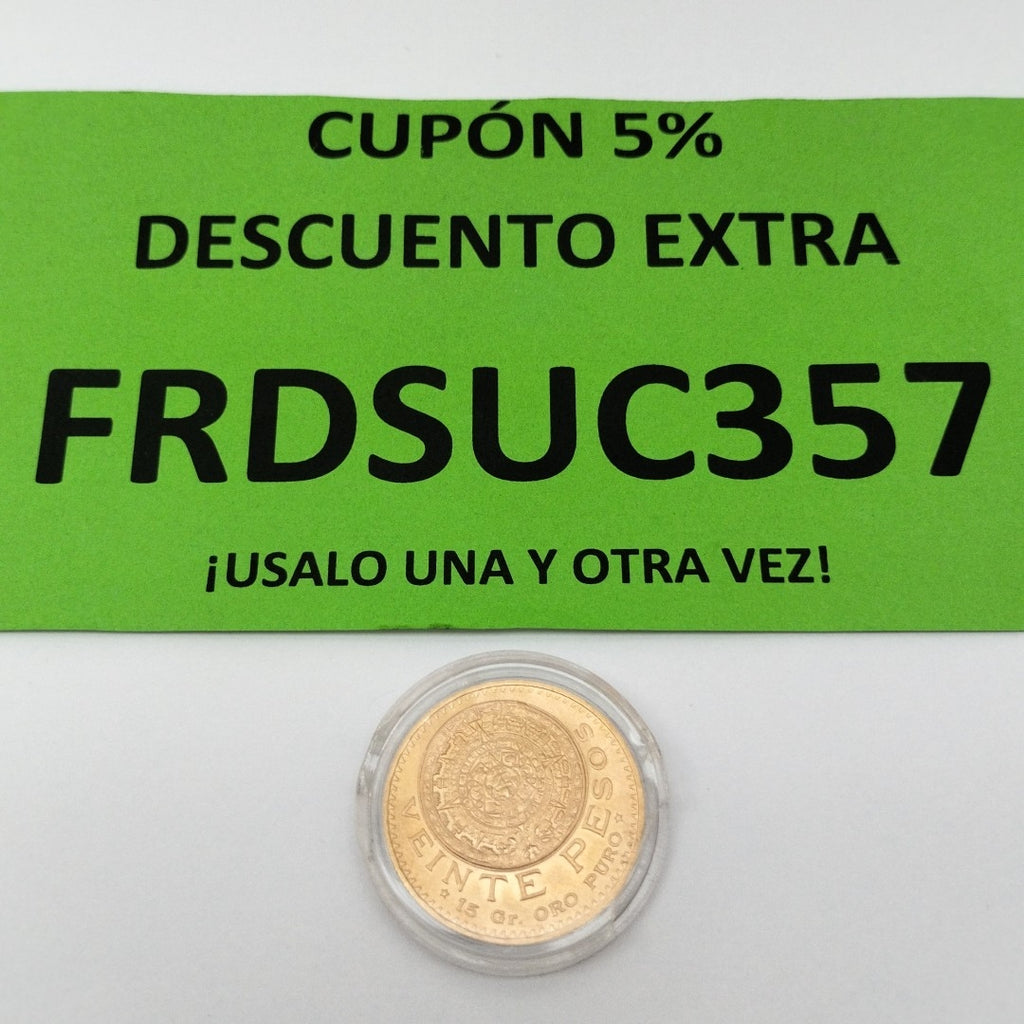 K1 16.6 GRMS 21 K IDENTIFICACIÓN MONEDA NOMINATIVA MONEDAS PESOS 20 PES (SEMINUEVO)