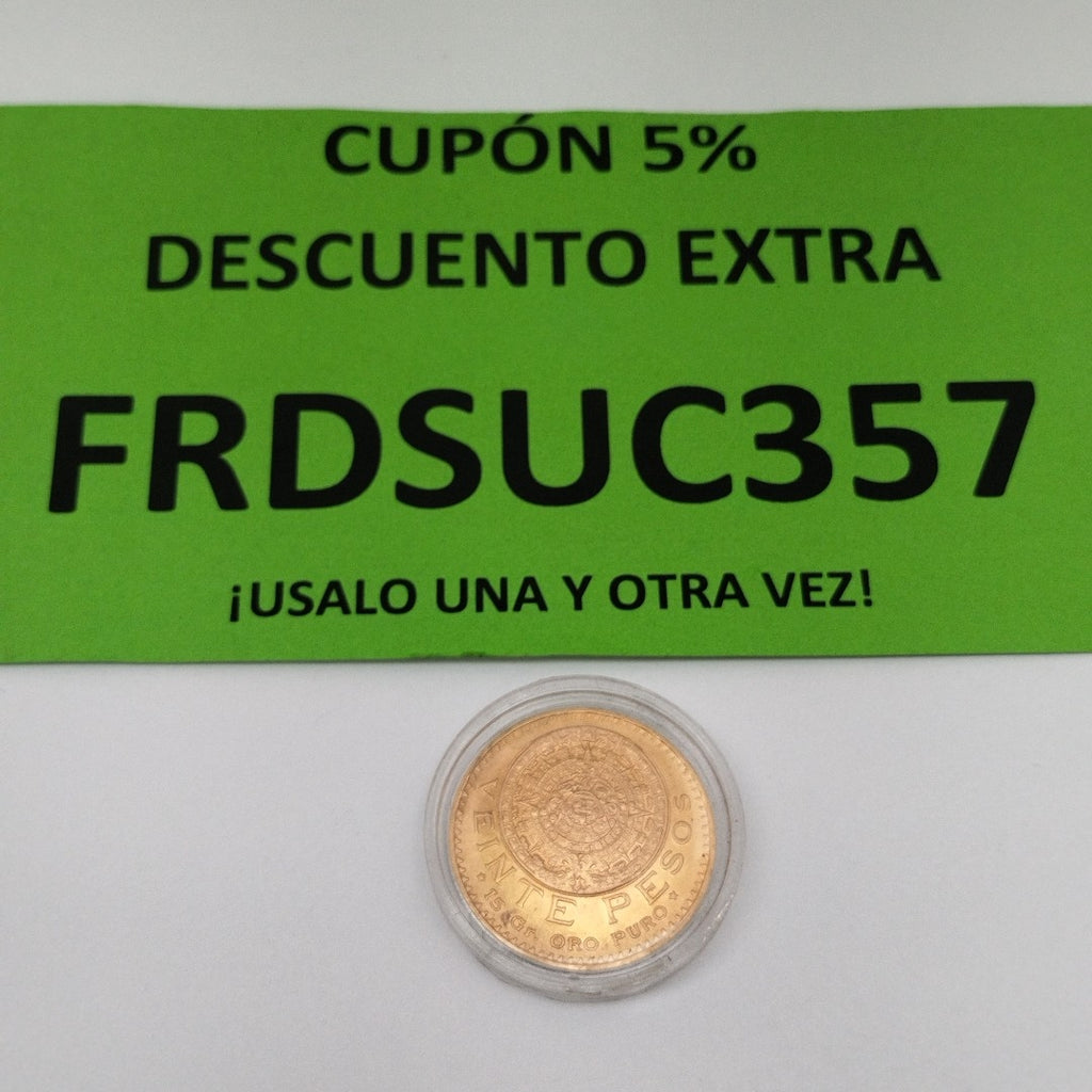 K1 16.6 GRMS 21 K IDENTIFICACIÓN MONEDA NOMINATIVA MONEDAS PESOS 20 PES (SEMINUEVO)