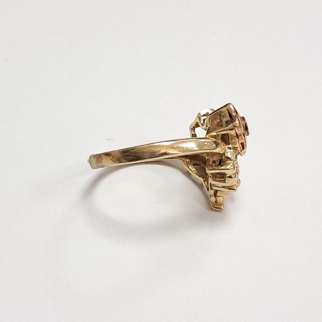 K1 4,60 GRMS 14 K ESPECIFICACIONES COMPLEMENTARIAS ANILLITO FLOR Y MARIPOSA (SEMINUEVO)