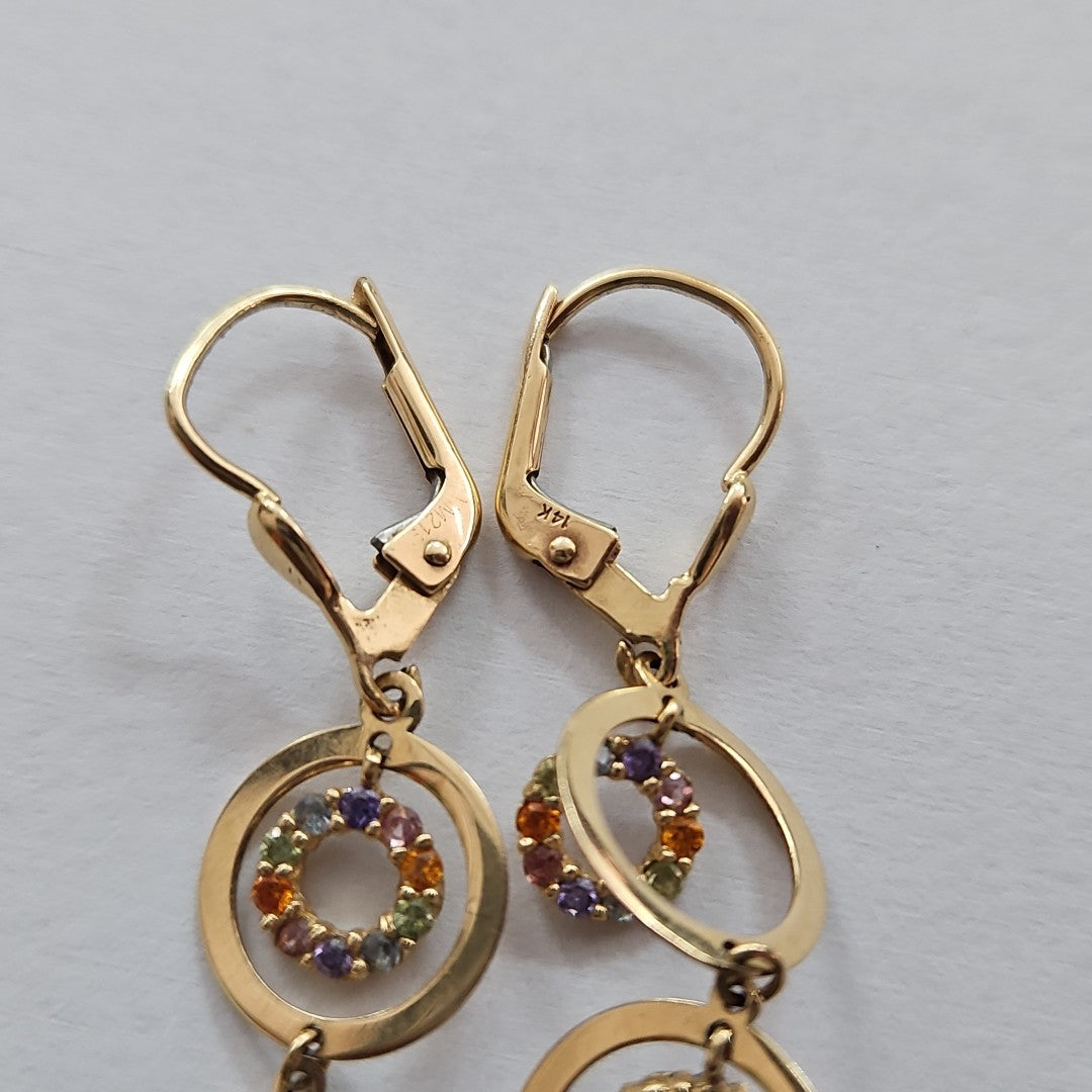 ARETES PAR ORO 14 K 5,10 GRMS (SEMINUEVO)