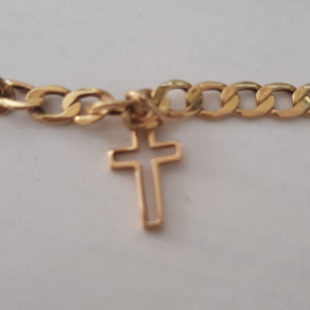 CADENA, CRUZ ORO 14 K 8.9 GRMS (SEMINUEVO)