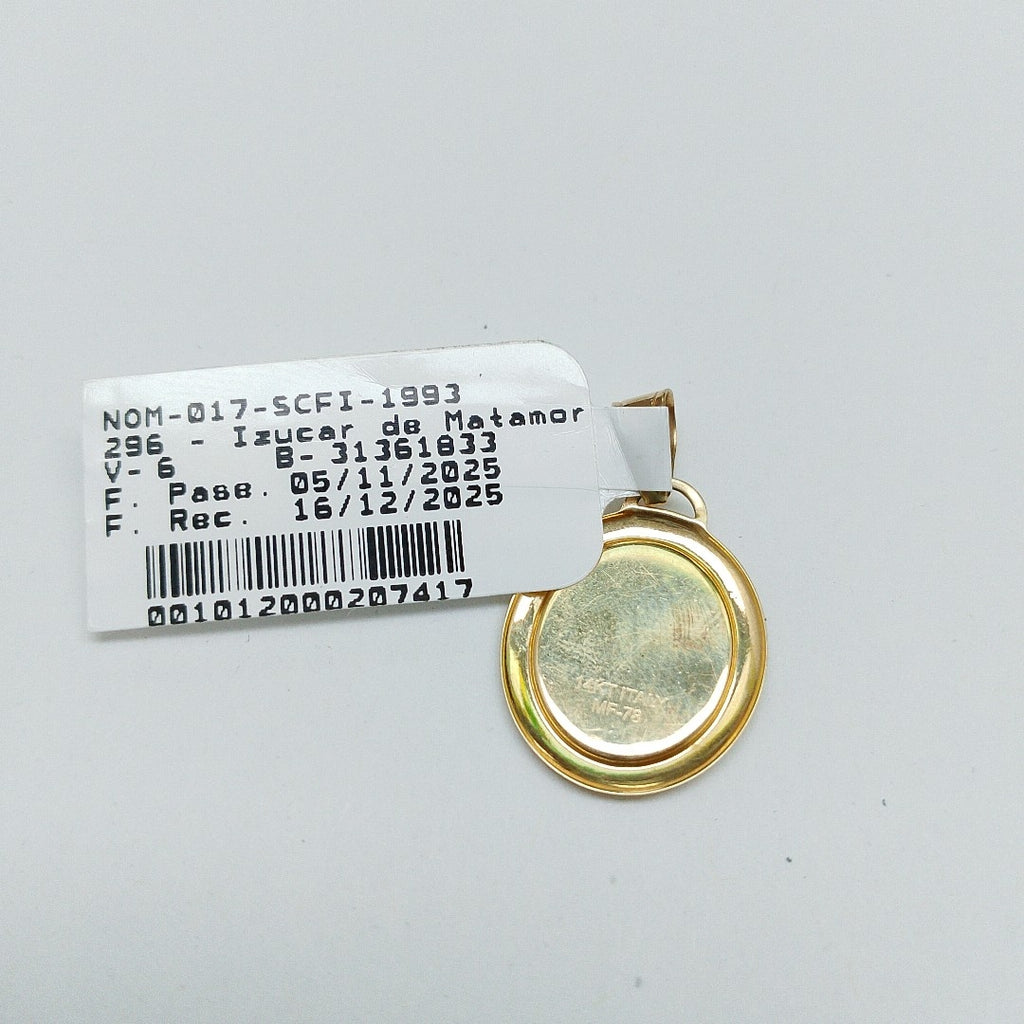 K1 1,10 GRMS 14 K ESPECIFICACIONES COMPLEMENTARIAS MEDALLA VIRGEN DE GUADALUPE (SEMINUEVO)