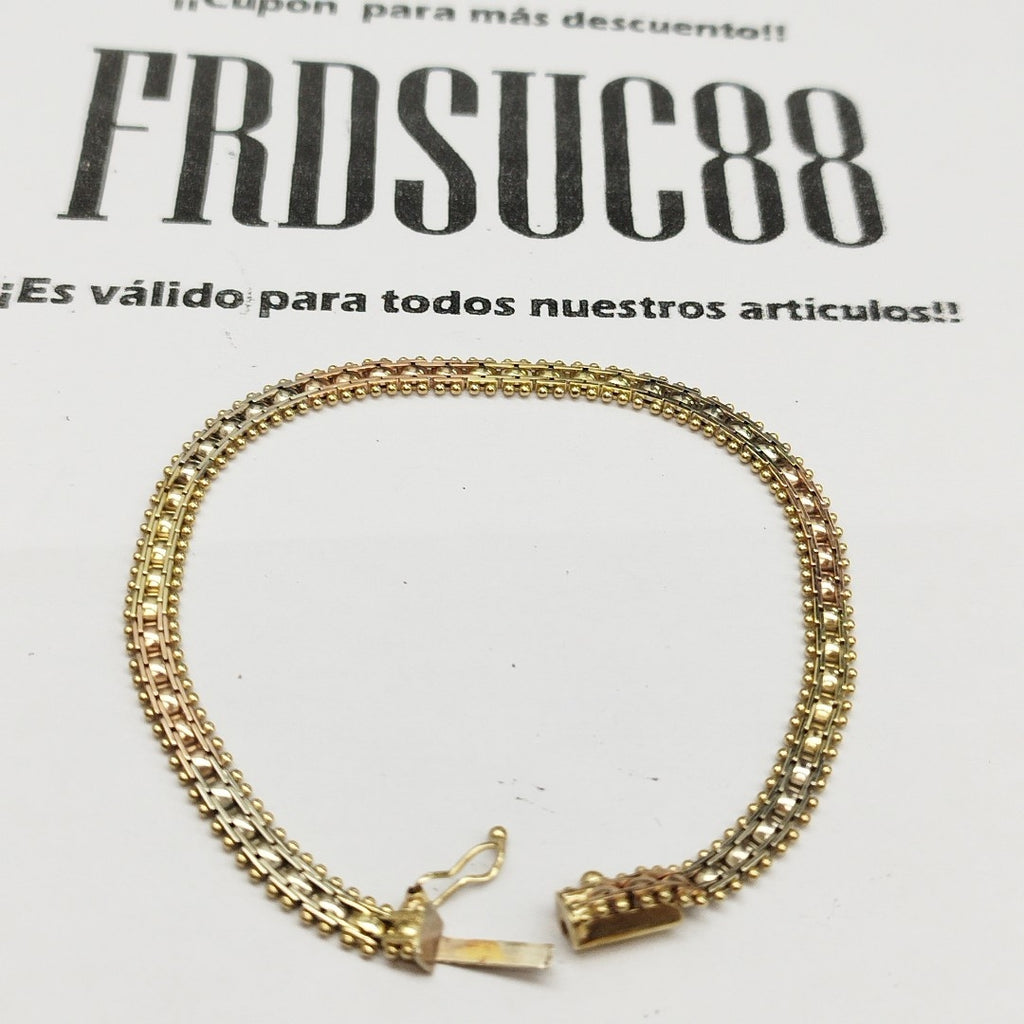 K1 7,80 GRMS 14 K ESPECIFICACIONES COMPLEMENTARIAS PULSERA HECHURA ESPECIAL ORO (SEMINUEVO)