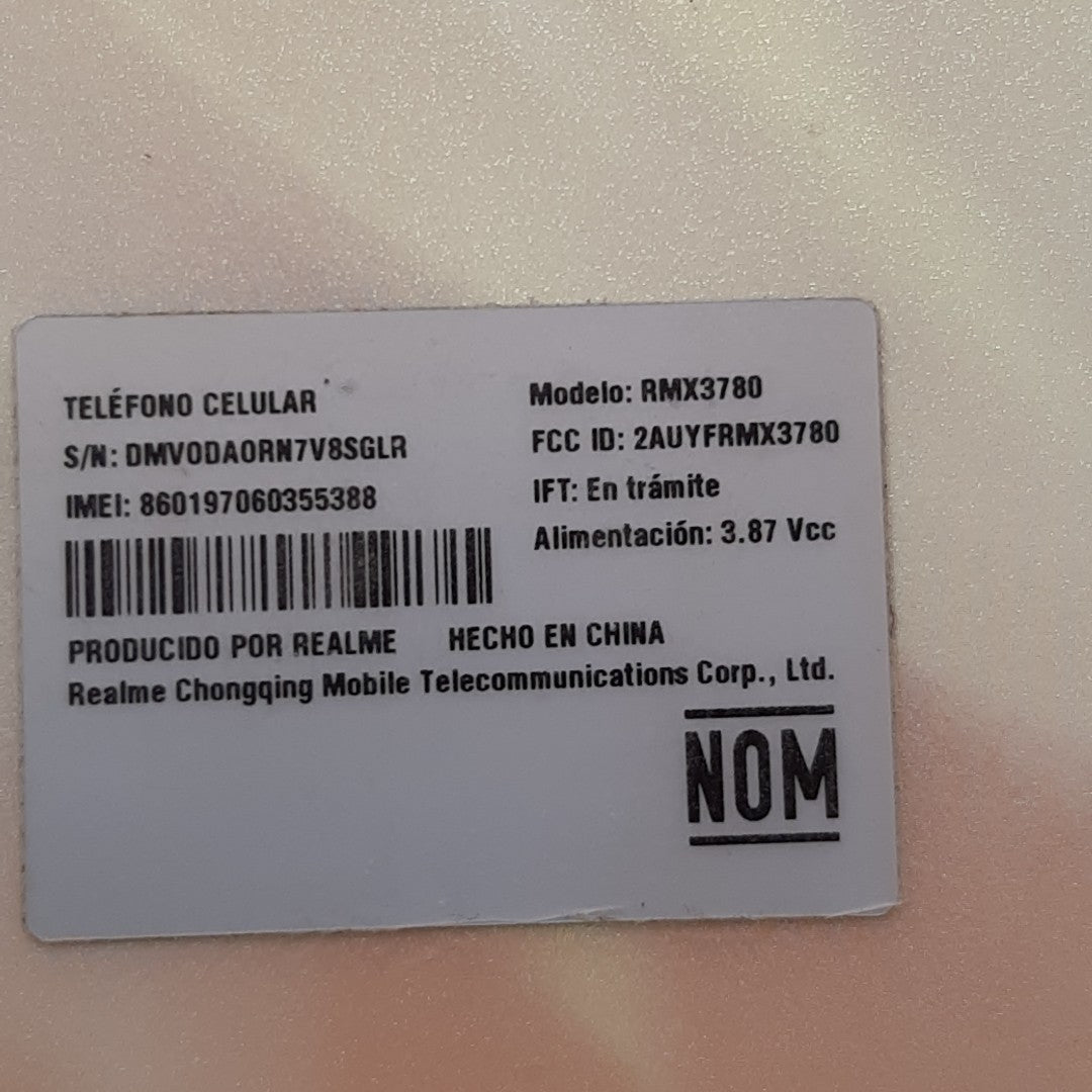 CELULAR REALME 11 5G RMX3780 (2023) 256 GB 8 GB RAM (SEMINUEVO)