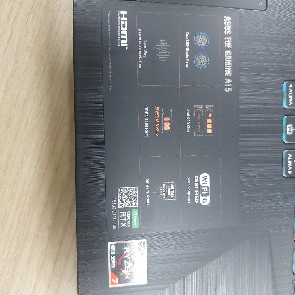 LAPTOP ASUS TUF GAMING A15 FA506IC-HN053W (2022) 512 GB SSD 8 GB RAM (SEMINUEVO)