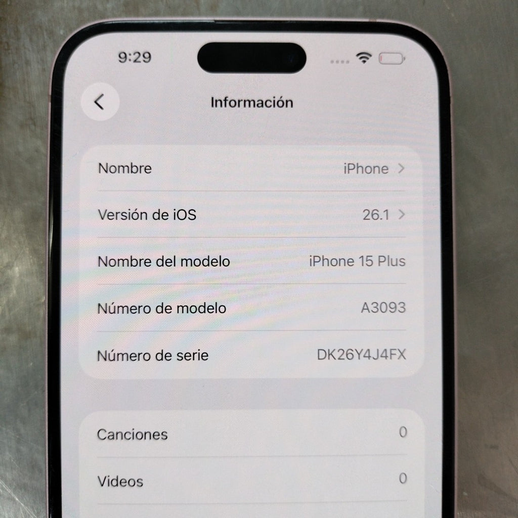 CELULAR APPLE IPHONE 15 PLUS A3093 (2023) 128 GB 6 GB RAM (SEMINUEVO)