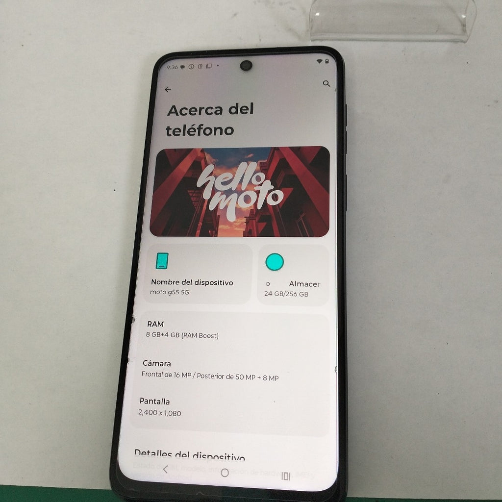 CELULAR MOTOROLA MOTO G55 5G XT2435-1(2024) 256 GB 8 GB RAM (SEMINUEVO)