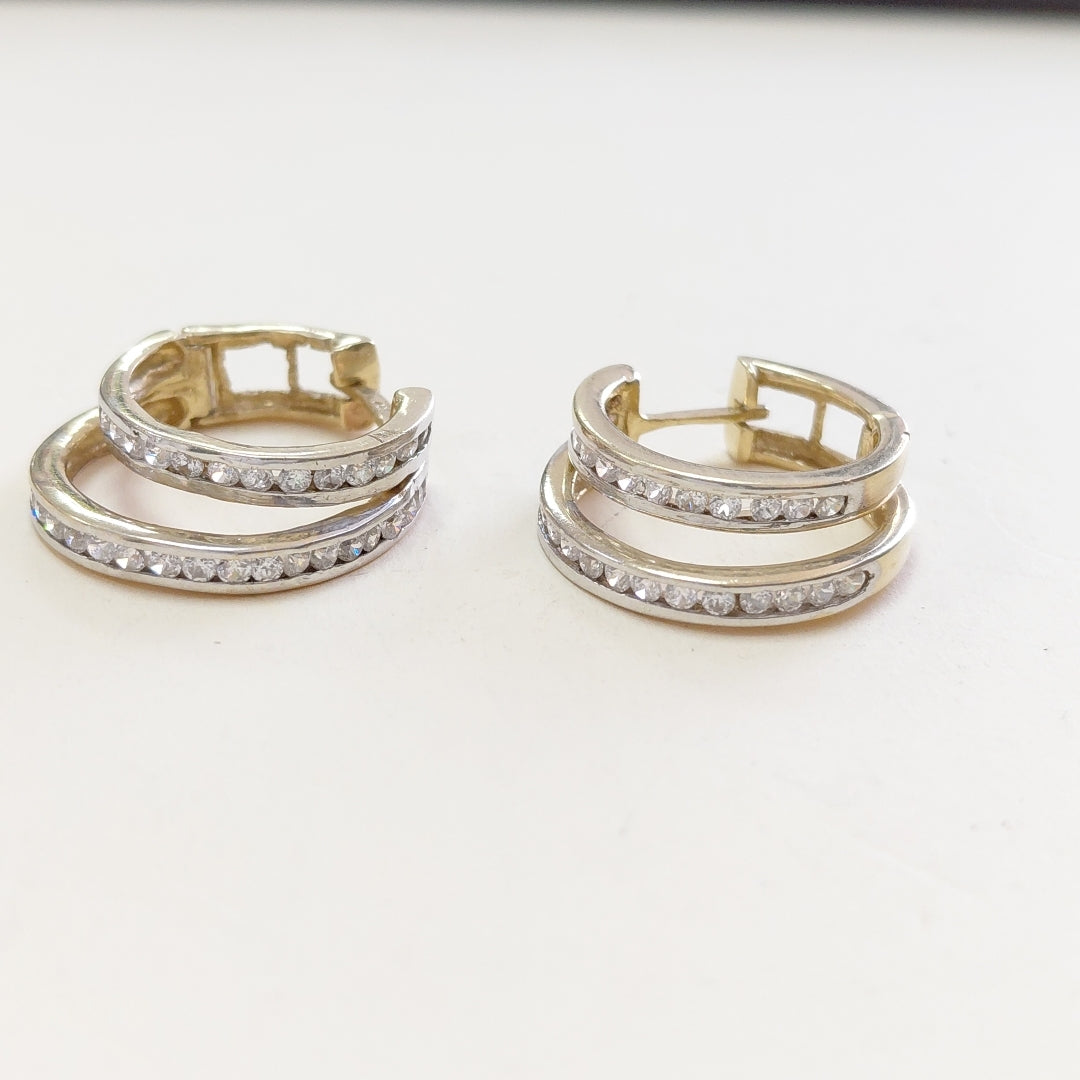 ARETES PAR ORO, RODIADO 14 K 8.7 GRMS (SEMINUEVO)