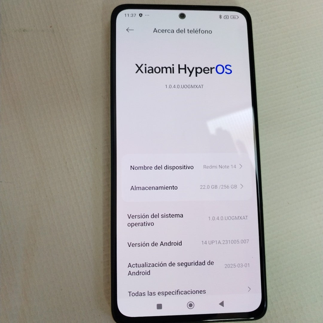 CELULAR XIAOMI REDMI NOTE 14 24117RN76L (2025) 256 GB 8 GB RAM