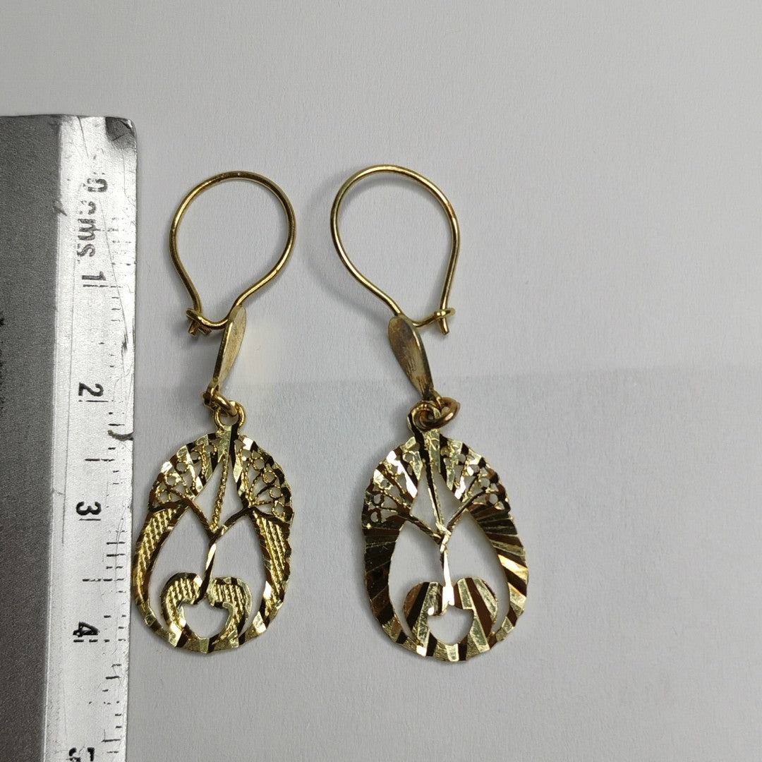 ARETES PAR ORO 14 K 2.3 GRMS (SEMINUEVO)