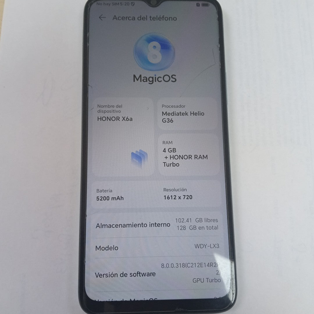 CELULAR HONOR X6A WDY-LX3 (2023) 128 GB 4 GB RAM (SEMINUEVO)