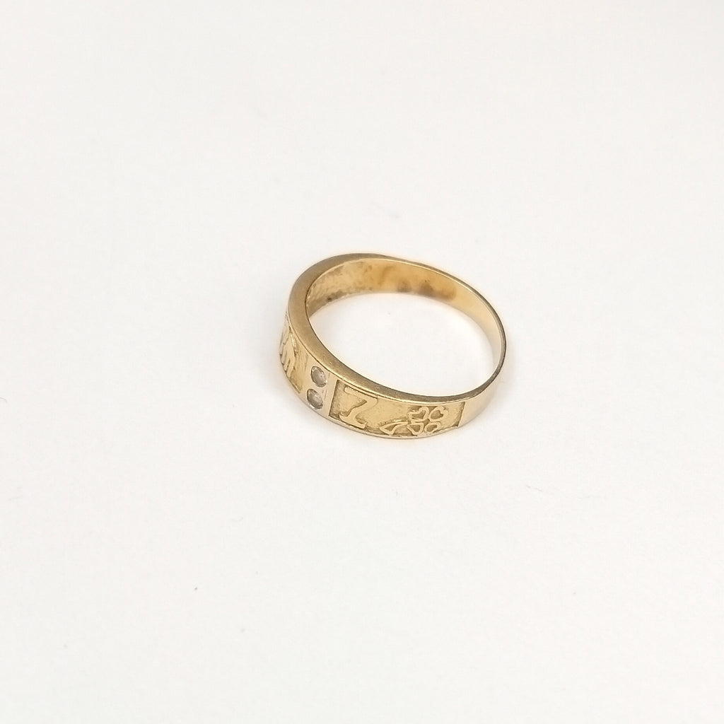 ARGOLLA DE LA SUERTE ORO 14 K 1.8 GRMS (SEMINUEVO)