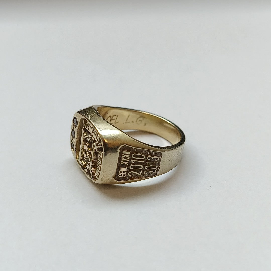 ANILLO DE GRADUACIÓN ORO 14 K 11.1 GRMS (SEMINUEVO)