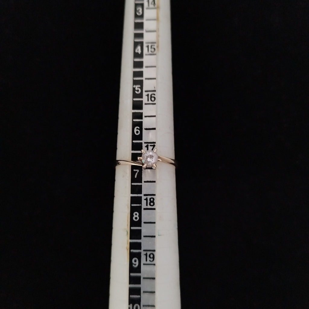 ANILLITO, SOLITARIO ORO 10 K 1.5 GRMS (SEMINUEVO)