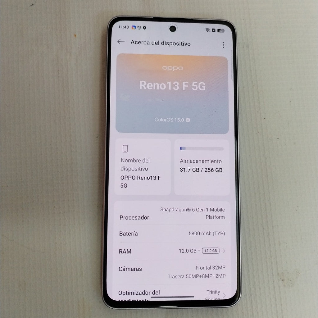 CELULAR OPPO  RENO 13F 5G CPH2699 (2025) 256 GB 12 GB RAM (SEMINUEVO)